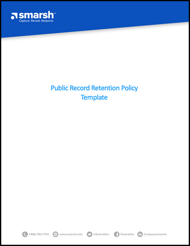 Retention Policy Template Risk Management Smarsh