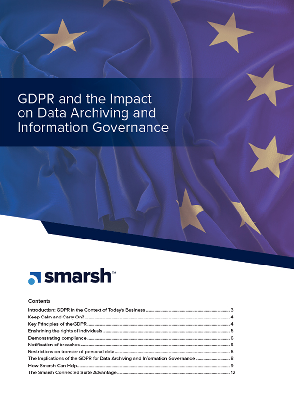 2019 05 GDPR Impact on data archiving and information governance thb