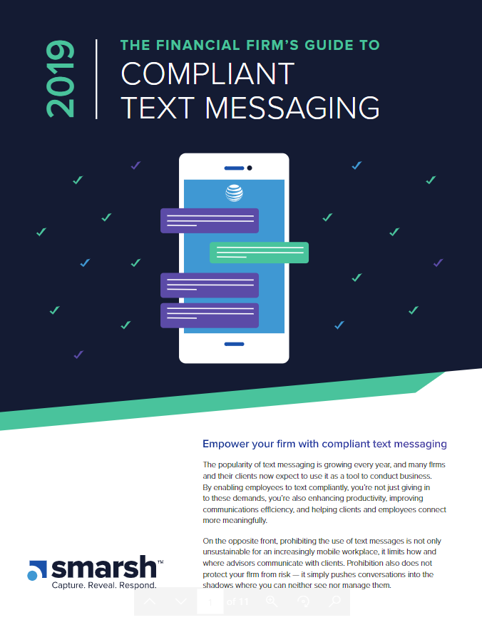 2019 FinServ Compliant Text Messaging ATT 5 19 Final thumb