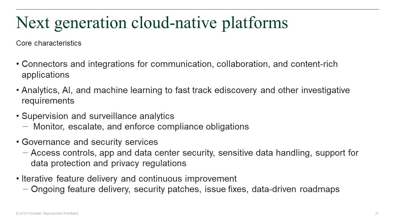 Next Generation Cloud Native Platforms Core Characteristics