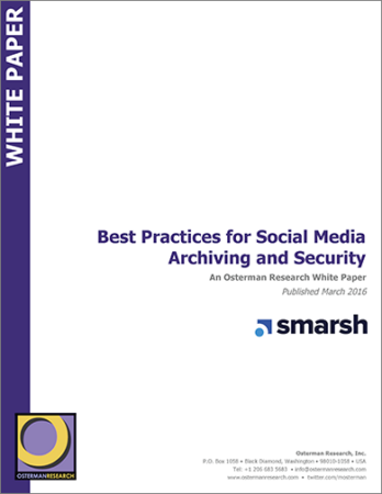 best practices for social media archiving and security