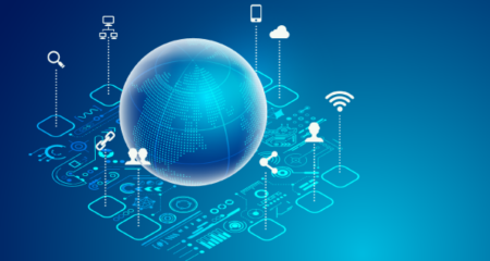 abstract technology electronic communications network featured img