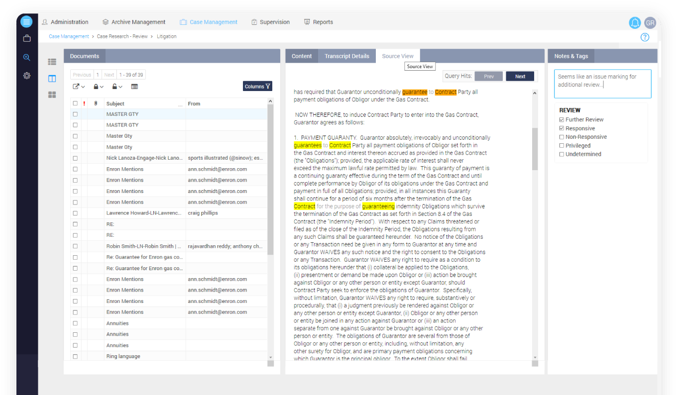 discovery capabilities enterprise filter review