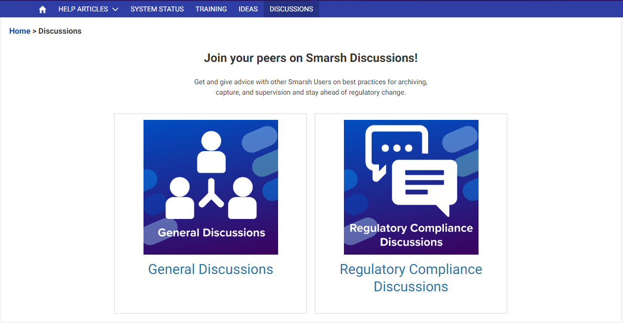 smarsh central discussions